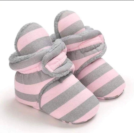 Hudson baby pink striped winter boots