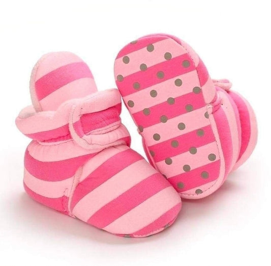 Hudson baby hot pink striped winter boots