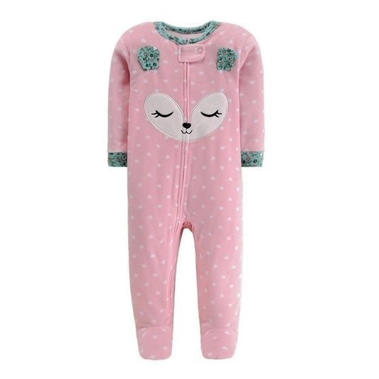 Carter's fleece footed polka dot snuggle onesie