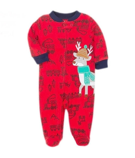 Carter's fleece footed Reindeer onesie
