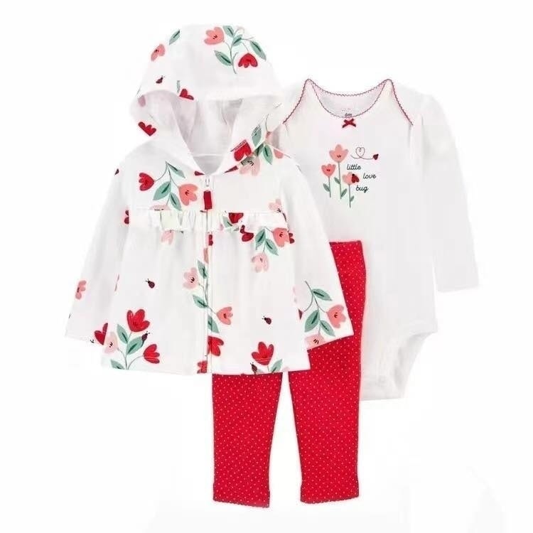 Carter's little love bug floral hoodie