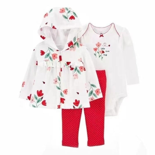 Carter's little love bug floral hoodie