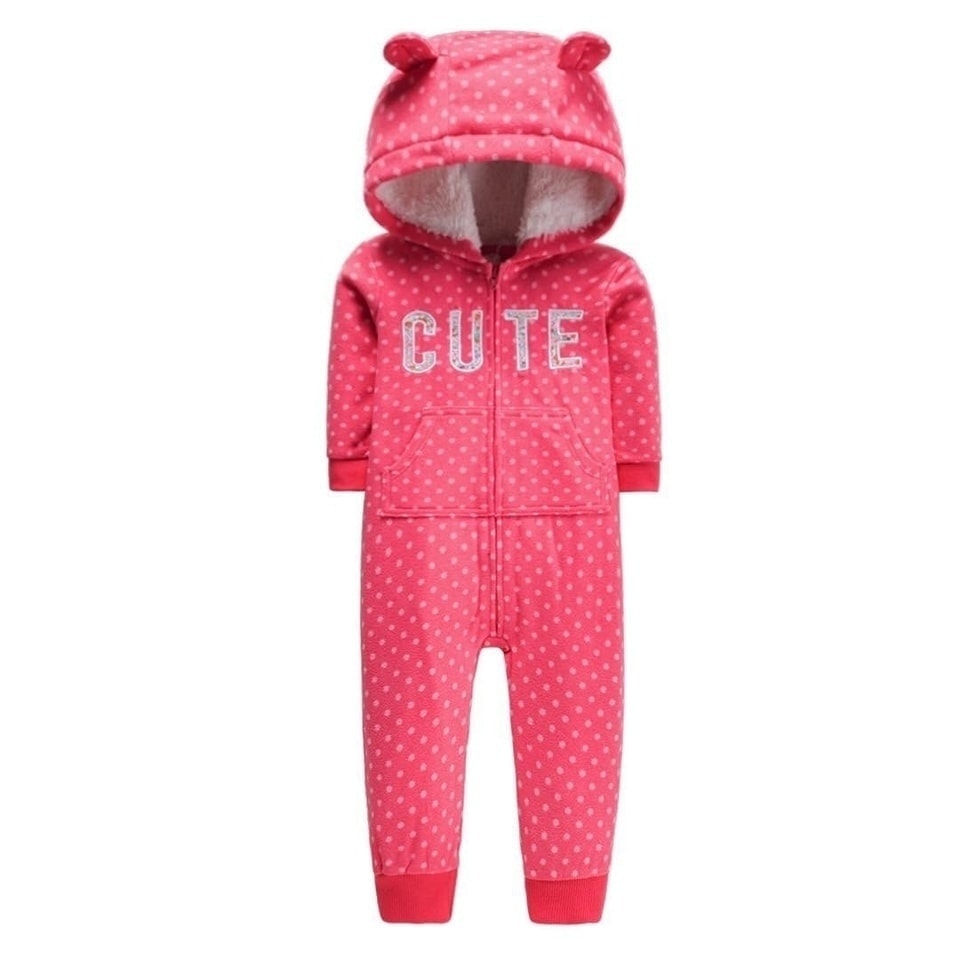 Carter's fleece hooded Cute bodysuit