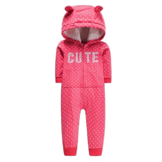 Carter's fleece hooded Cute bodysuit